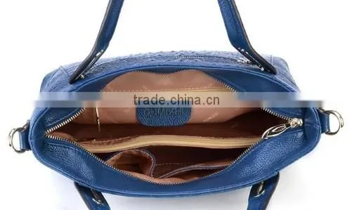 navy blue designer handbag cheap crocodile handbag factory in china