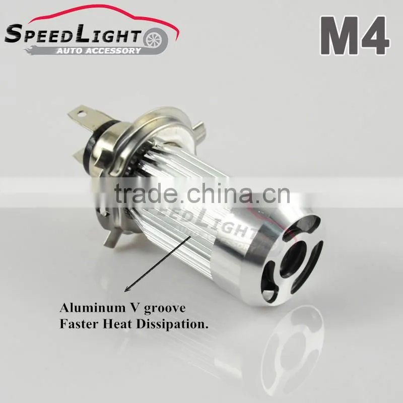 New Arrival M4 Motorcycle LED Headlight H4 20W 2000LM with Hi Low Bean
