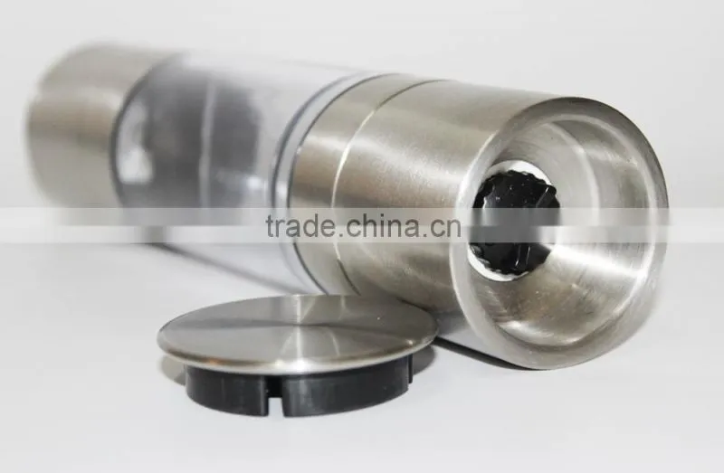Stainless Steel Black pepper mill Salt and pepper mill spice grinding mill salt and pepper grinder