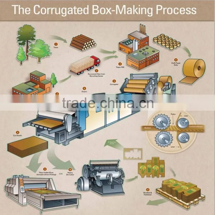 Offset craft die cut corrugated paper board grapes packing boxes