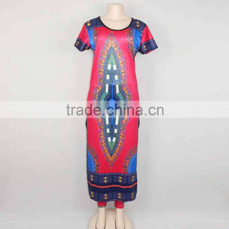 2016 Wholesale Dashiki African Plus Size Maxi Dresses for women