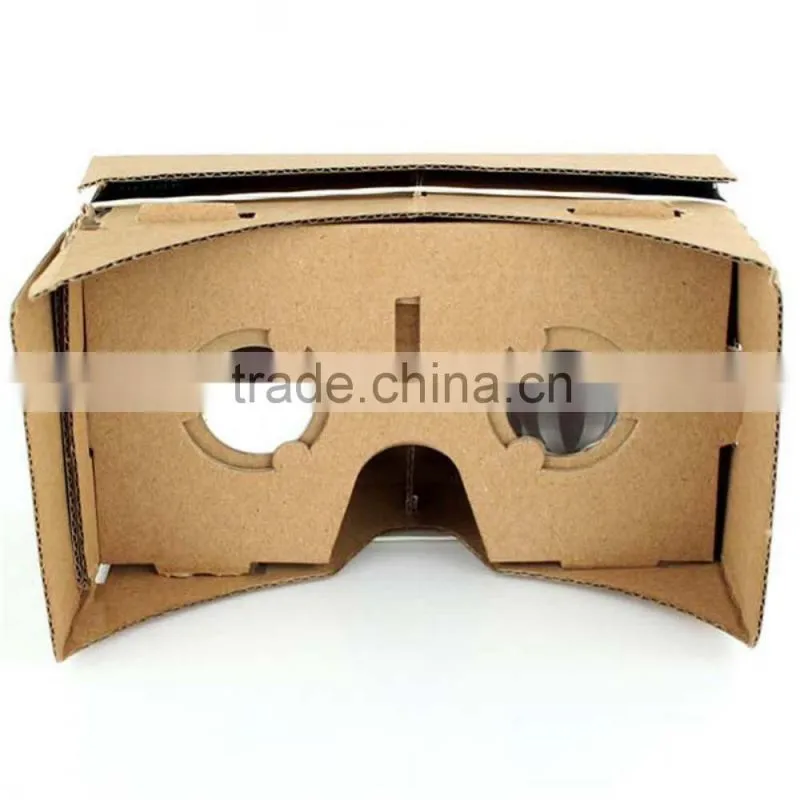 High quality DIY Magnet Google Cardboard Virtual Reality VR Mobile Phone 3D Viewing Glasses For 5.0" Screen Google VR 3D Glasses