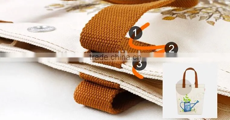 2015 new design hot sale canvas fashion lady handbag