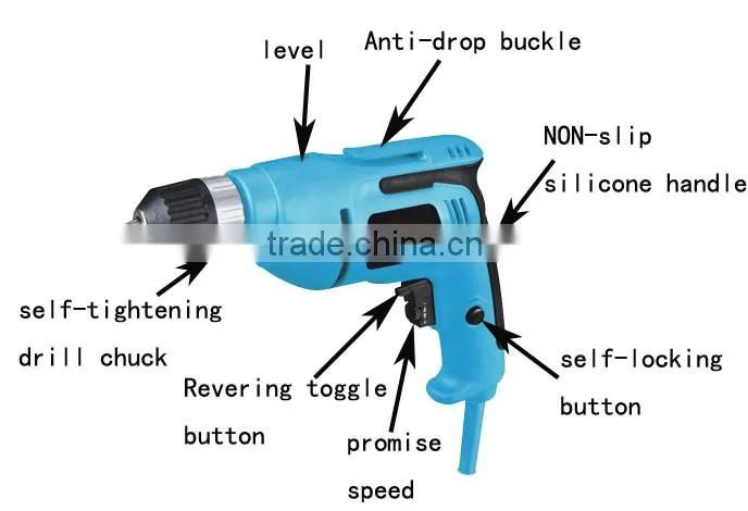 portable electric drill,10mm electric drill,580w hand drill,hot selling type