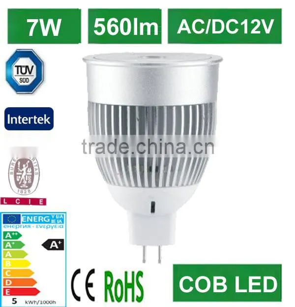 CE ROHS SAA gu5.3 led lighting spot 7W 650lm