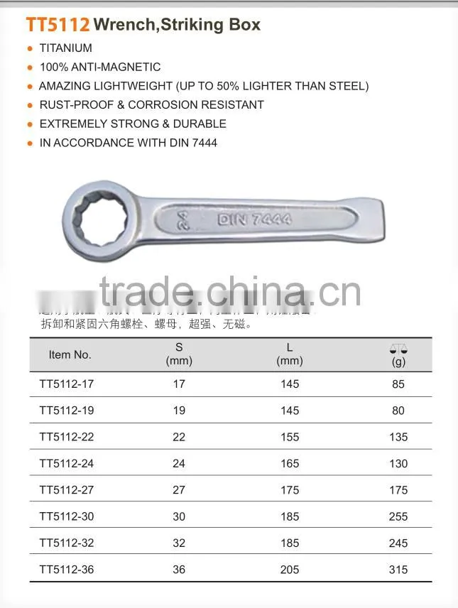 Titanium Anti-Magnetic Striking Box Wrench