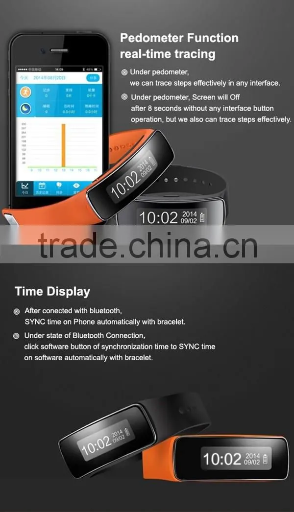 Factory Price OEM touch screen V5 smart bracelet,intelligent Fitness Healthy Tracker wristband For Android samsung