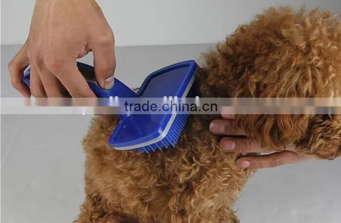 Petsy Self Cleaning Pet Brush Comb Dogs & Cats Pet Massage brush Automatic Plastic Brush