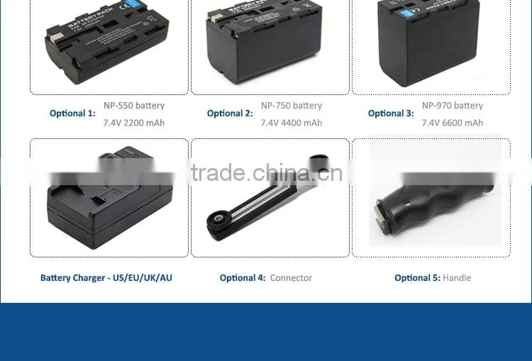 Most hot selling LED video light LED-5080 8 leds photography lighting with F970 battery