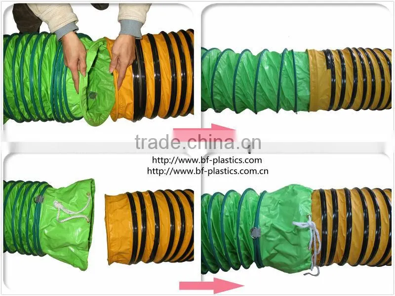 10" x 5m 800Celsius high temp heater duct
