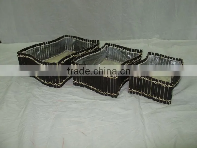 2015 New Product Rectangle Water Hyacinth Basket for Home Decoration and Furniture