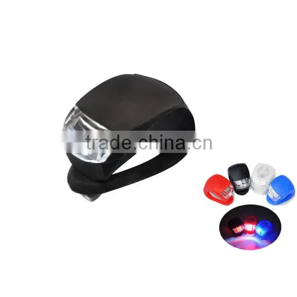 2 LED Colorful Bike Lights LED Silicone Front & Rear Warning Light