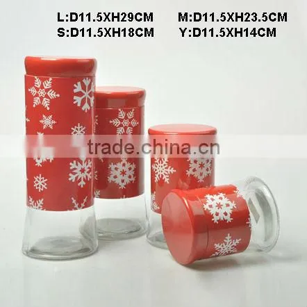 55ML glass canister with stainless steel coated glass for storage