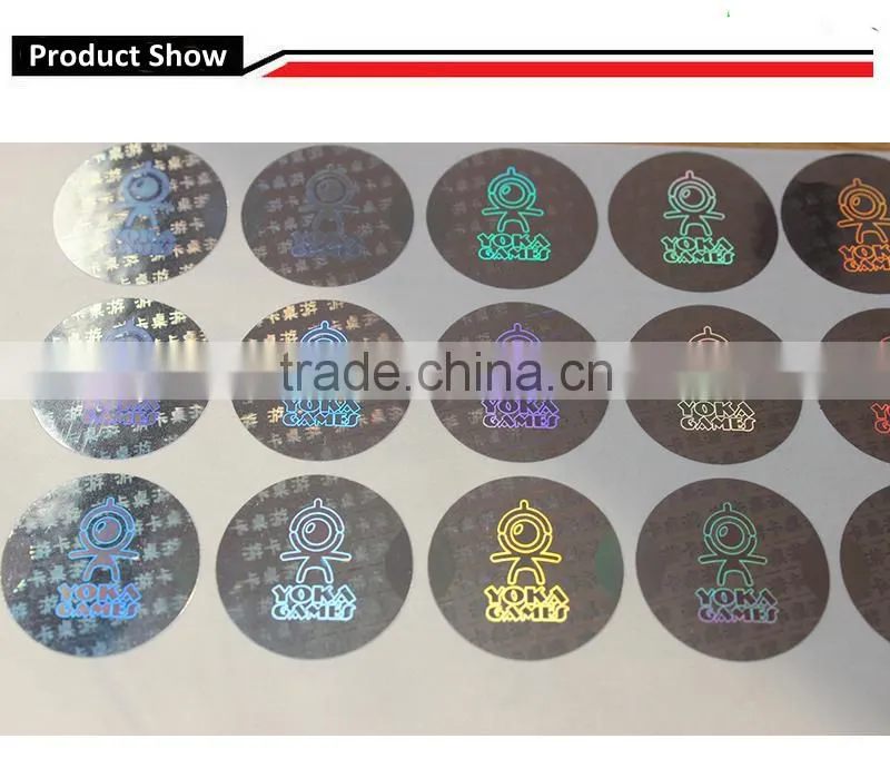 Security silver hologram VOID sticker certificate hologram stickers with micro text