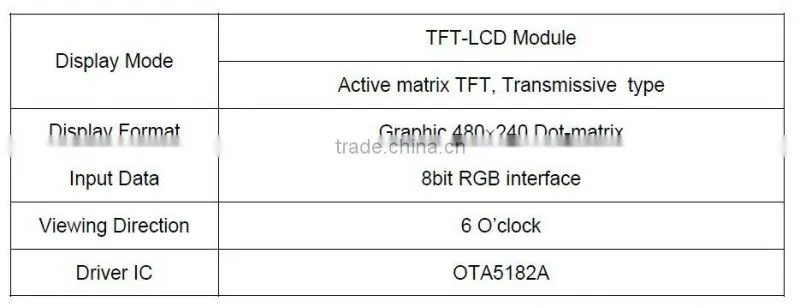320 * 240 TFT LCM LCD display (ybt15p00)