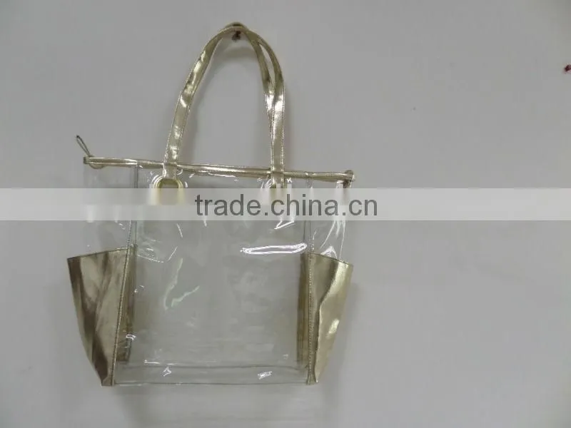 clear PVC shopping bag style LFW026