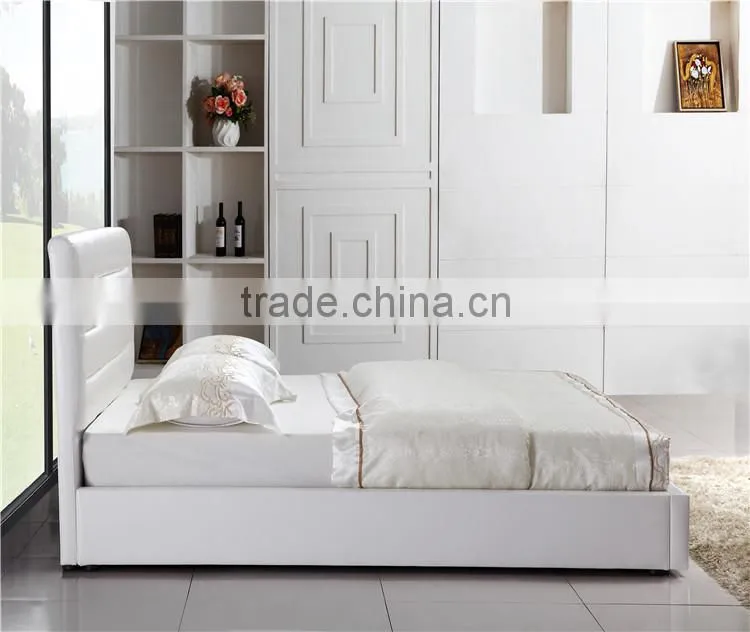 Leather Pu Faux gas lift Storage Bed