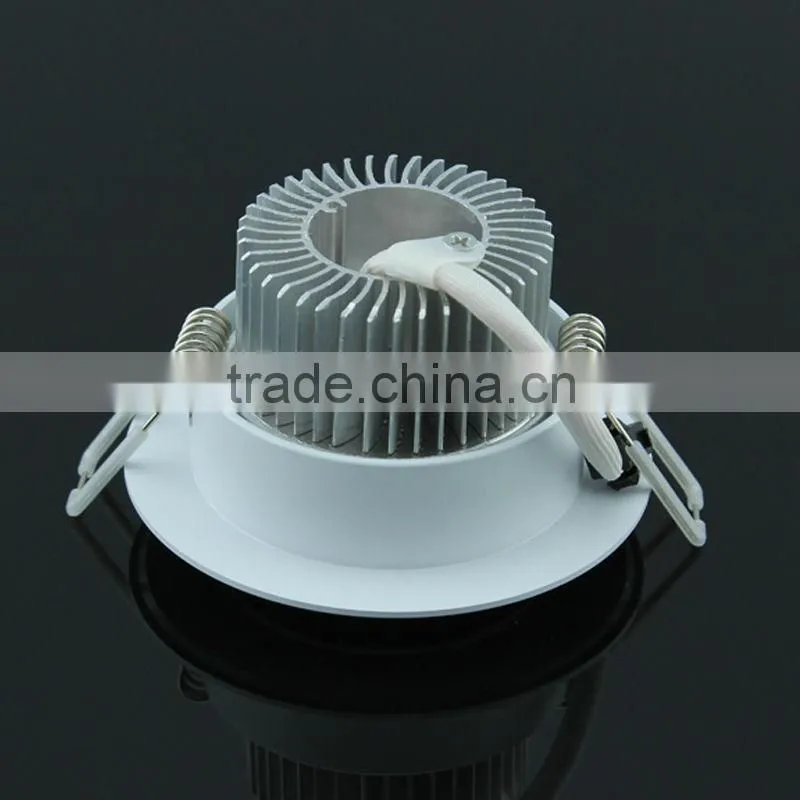 7W high power recessed aluminum led down light 2700k warm white CE & RoHS compliant