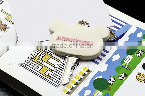 Cute Bear style fashion 3D Animals silicone rubber key caps factory China in Dongguan