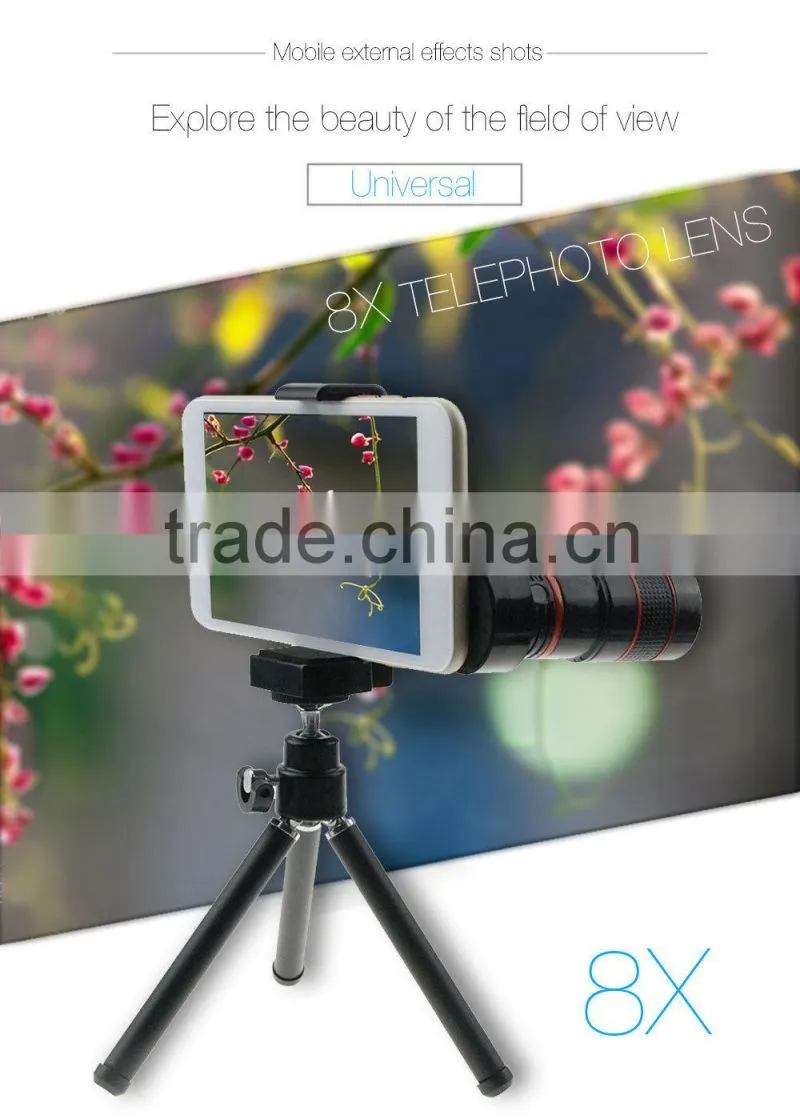Universal 8x Zoom Telescope Telephoto Camera Lens for Samsung Galaxy Note 4 3 2 S6 S5 S4