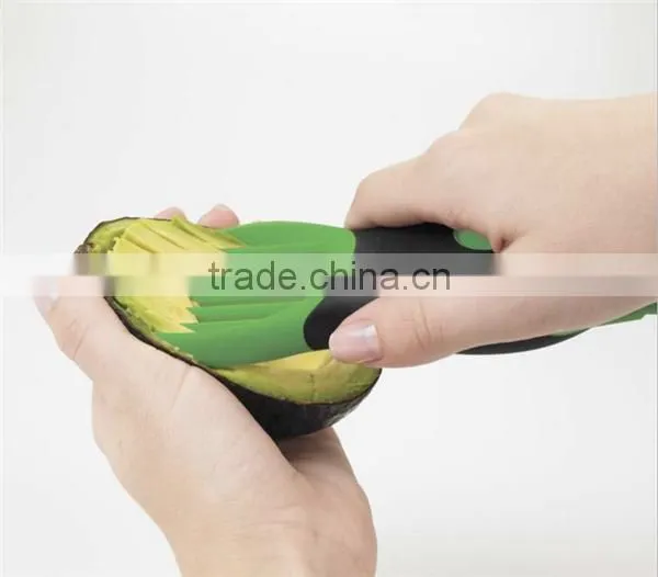 Amazon hot selling multifunctional plastic avocado cutter pitter