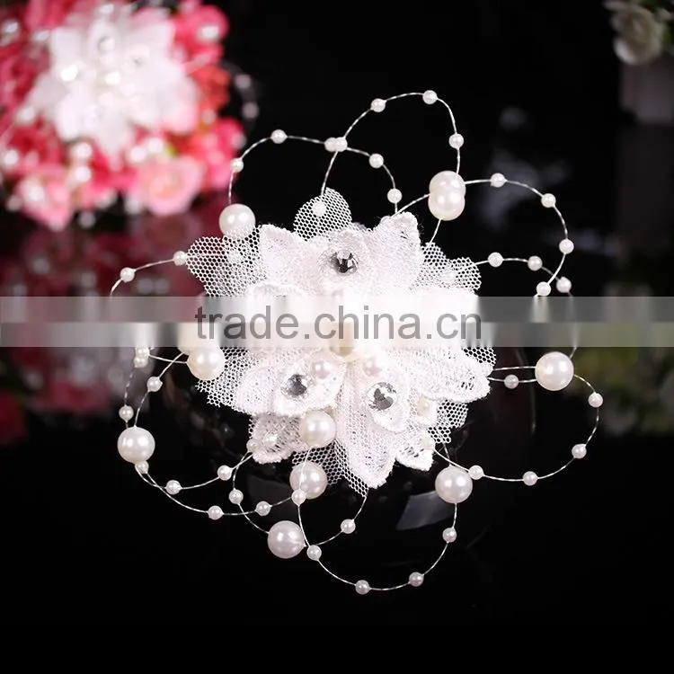 white flower ladies fancy elite hair clips for haidresser