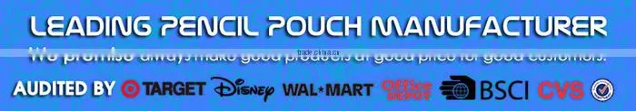 BSCI audited wholesale pvc custom print pencil bag