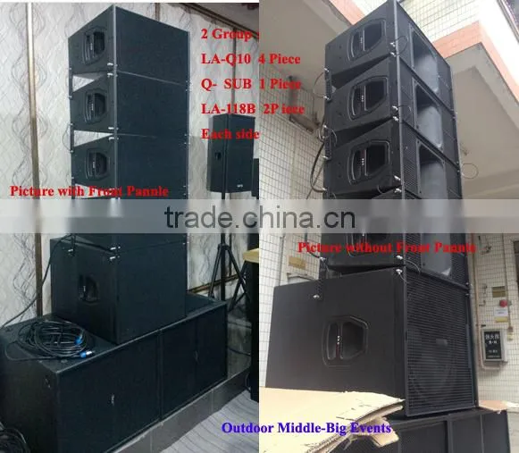 line array professional audio dual 10'' horn design 800w speaker LA-Q10