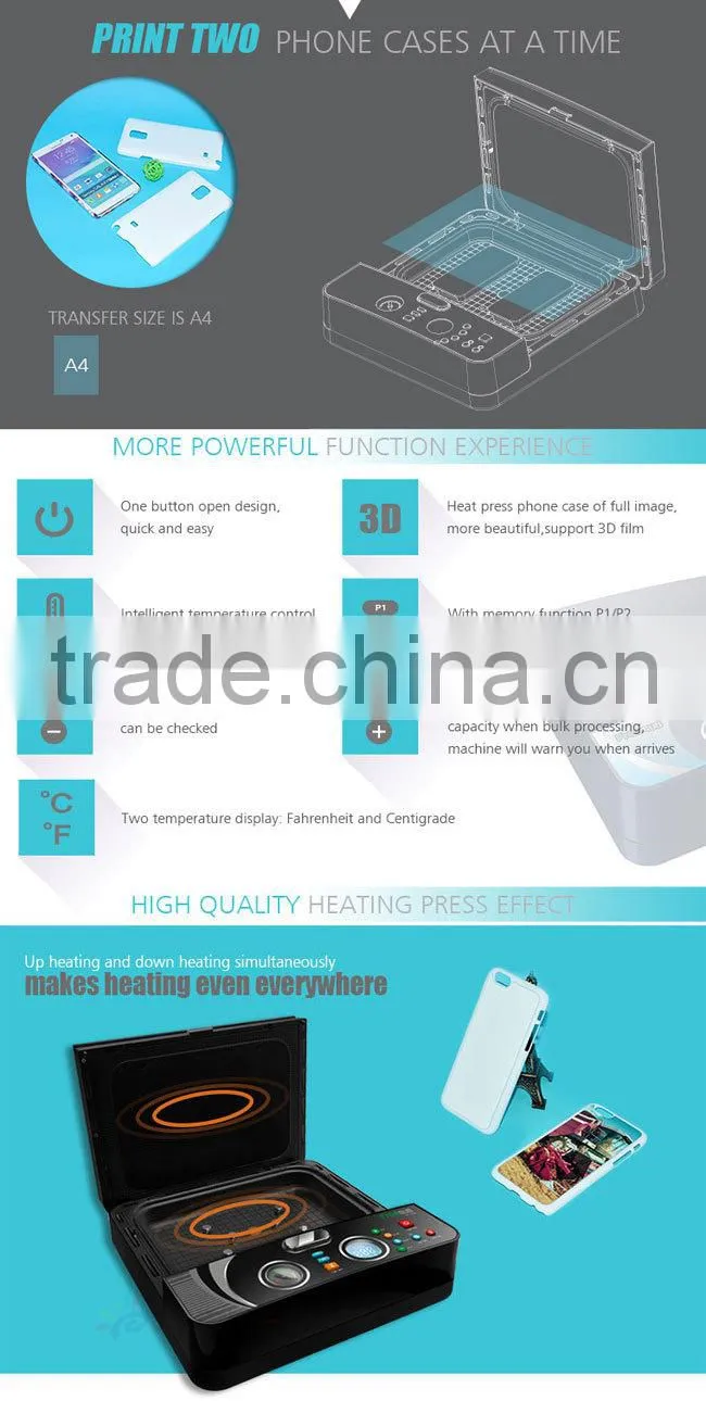New Smart Professional 3D Phone Case Sublimation Vacuum Heat Press Machine