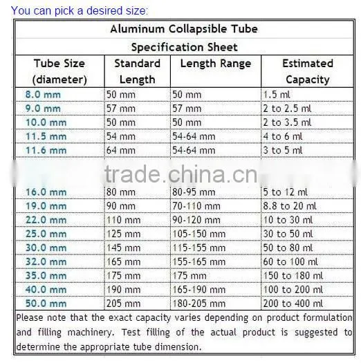 10ml aluminum cosmetic tube