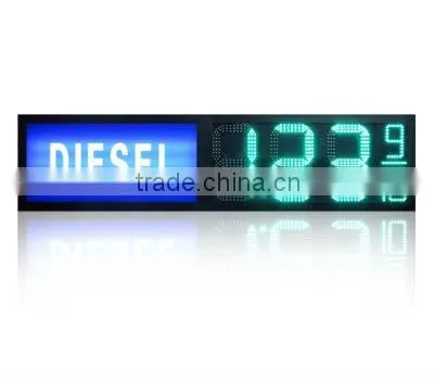alibaba express wireless control GPRS single/dual color led gas price sign for gas station