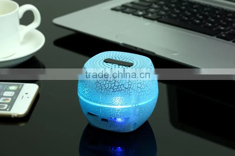 New product crack wireless mini bluetooth speaker with led light