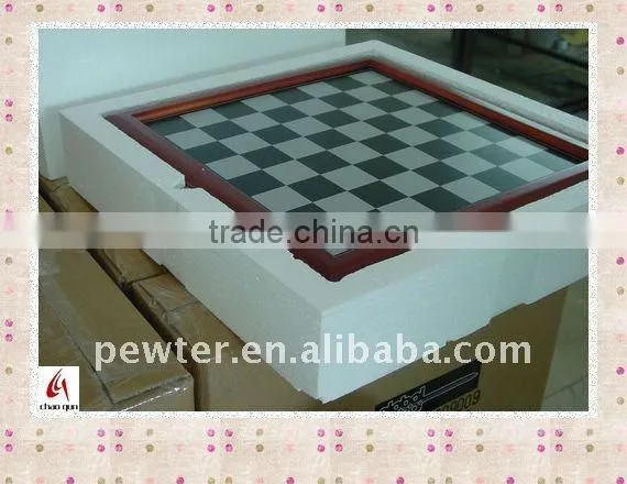 Amerindian chess /wooden board/metal chessman