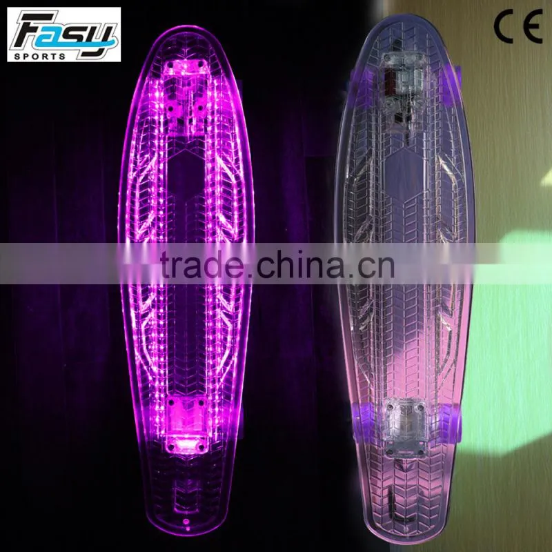 Fasy professional LED skateboard with PP material