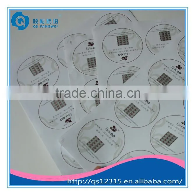 High quality customized full color printing round paper label sticker