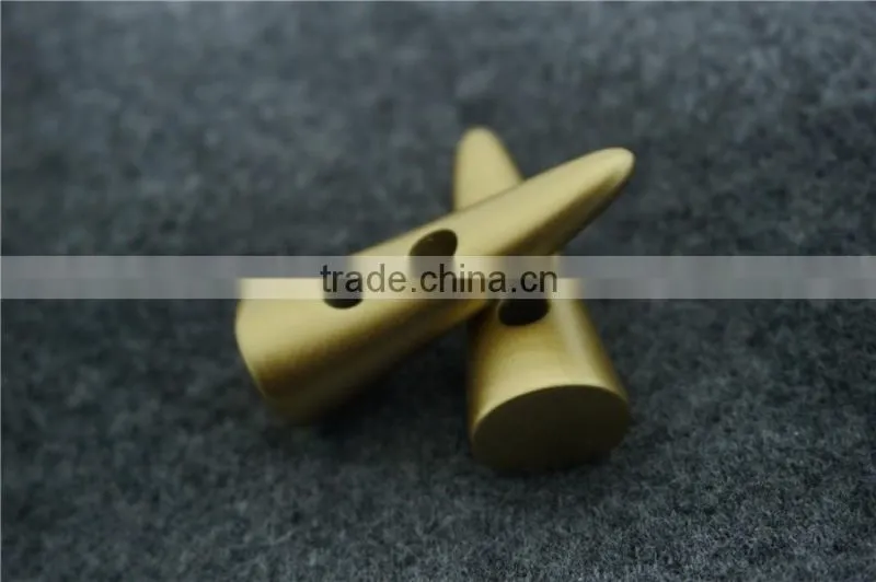 chinese gold matt horn toggle button for clothing