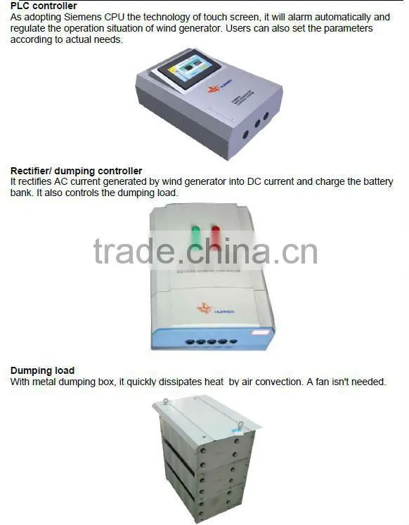 Chinese wind turbine10kw with wind deep cycle batteries