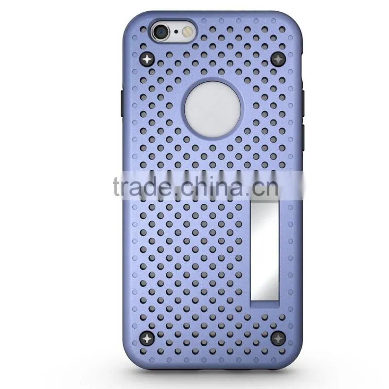 Durable Quick heat dispelling TPU PC 2 in 1 hybrid armor ultra thin case for iphone 6 6s plus