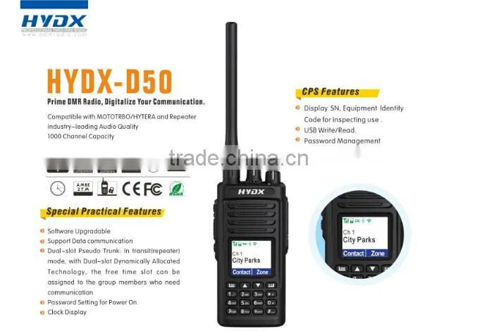 DMR walkie talkie HYDX -D50 with software