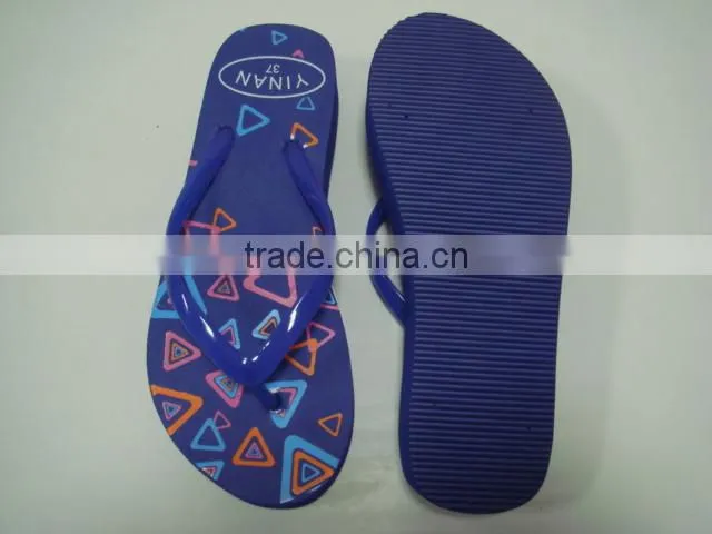663 LOULUEN Summer Printed EVA Slippers Women Wedge Flip Flops Wholesale