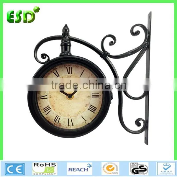 2015 double sided garden wall clock