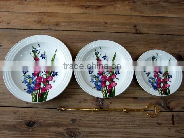 Ceramic 3pcs dessert plates set