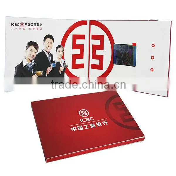 Custom printed video brochure 4.3 inch screen