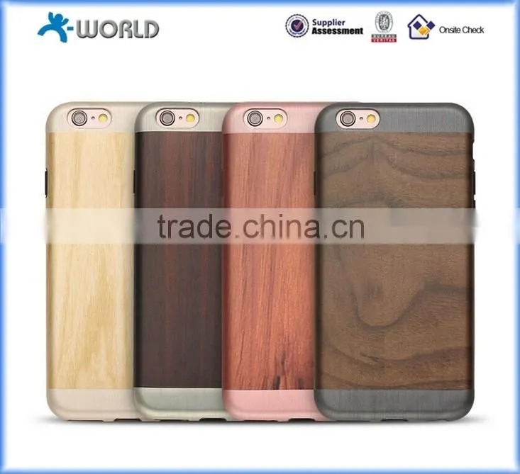 Soft Natural wood TPU wooden case for iphone 6S