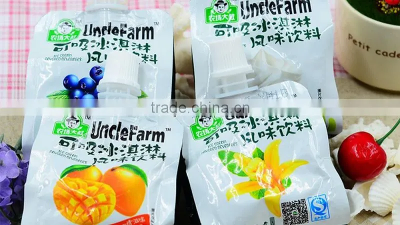 Plastic food grade standing spout pouch made in China