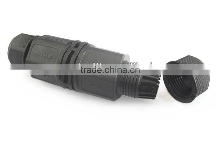 3 pin medical cable connector outdoor lighting waterproof connector