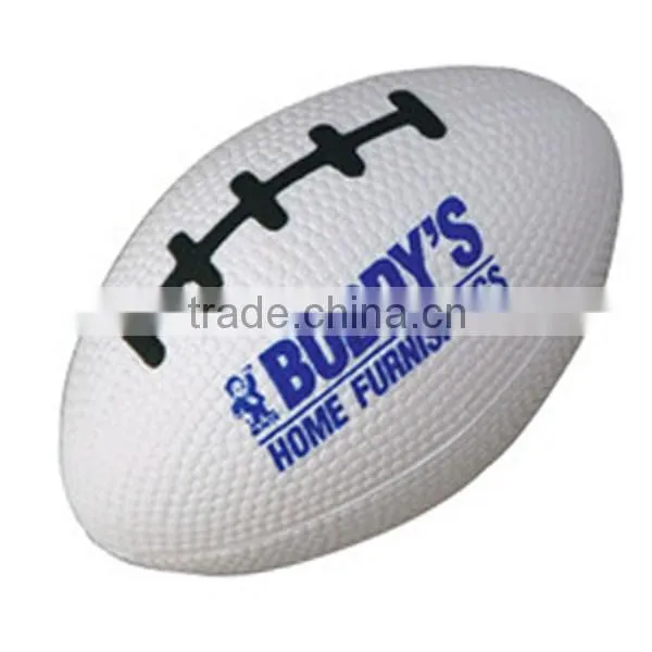 custom logo pu foam football rugby ball shape stress ball