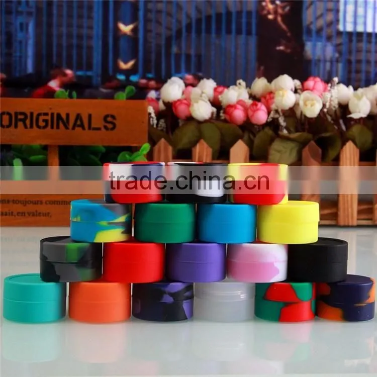 Non-Stick Stackable Silicone Concentrate Container Dabs Wax Bho,Rasta Silicone Jars Container, Silicone Container Jars Dab