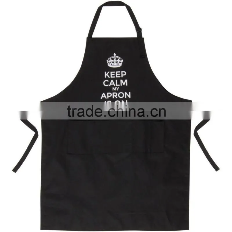 Kitchenlife Keep Calm My Apron Is On Chef Quality Cooking Apron Black In Color