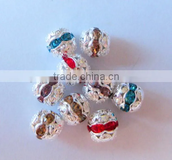 rhinestone crystal rondelle spacer beads